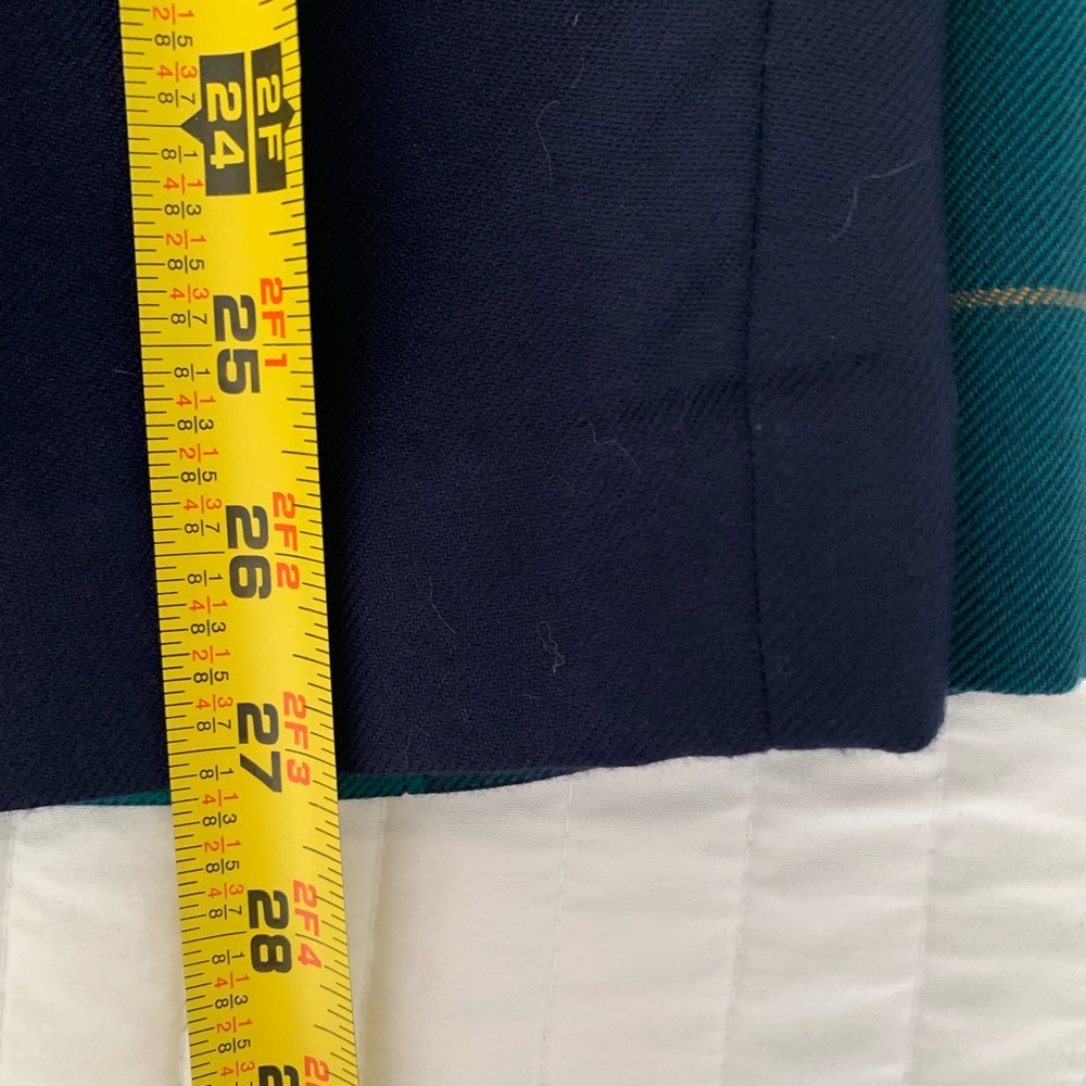 Vintage Le Suit Set Blazer Jacket Skirt 2 PC 80s Green Navy Plaid Women’s Size 6 - Picture 13 of 16